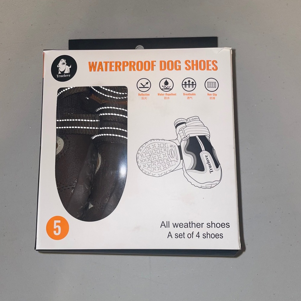 Truelove Pet Waterproof Dog Shoes Size 5